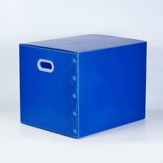 塑料防水收納箱 可摺疊搬家打包箱, 藍色塑料款魔術貼免交帶,41*30*30塑扣5只裝, 1個