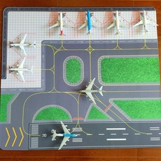 활주로 모형 비행장 모델 항공기 비행기 미니 공항 장난감, 1x1.2m 활주로