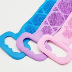 샤워볼 등때밀이 대형 부모님 긴 실리콘 샤워타올 브러쉬, 1개