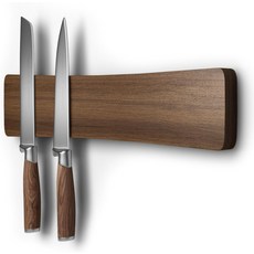 무타공 아카시아 우드 자석 칼걸이 10인치 다크브라운 주방 벽면 강력 나이프 바 현관 차키 고리 다용도 도구 정리대, 10 Inch, Dark Brown