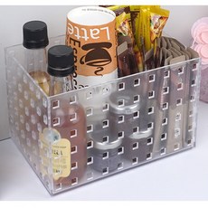 회사 사무실 탕비실 차 티백 티보관 적층 사각 케이스 투명, 63mm