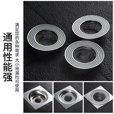 不鏽鋼地漏網 廚房水槽通用過濾網 廁所防頭髮堵塞, 1個, 地漏網 濾網+防蟲+防堵 1個