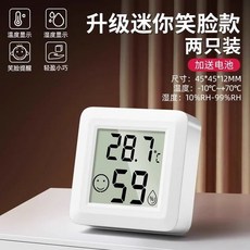 電子高精度定時器溫濕度計，室內家用/車載兩用，精準測量，舒適生活必備, 1個, 【兩隻升級迷你款】送牆貼/送電池