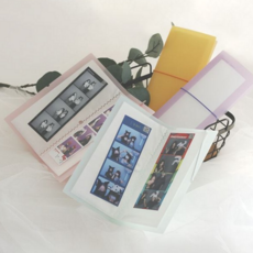 스티커 앨범 포켓포토 투명 귀여운 콜렉트 북 인스 사진 보관 폴라로이드 빈티지 감성 추억 유아 가족 수제, 민트