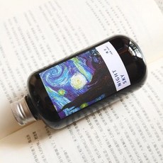 500ML大容量鋼筆墨水，學生專用非碳素配方，多色可選，防水不暈染，適用毛筆書畫, 1個, 藍黑300毫升 -夜空