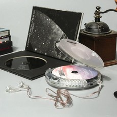 CD플레이어 투명 휴대용 레트로 블루투스 스피커 인테리어 가정용 사무실 캠핑 거실, CD 휴대용 풀투명 모델