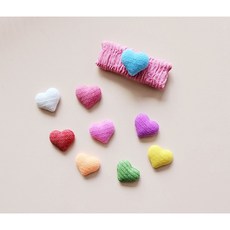 [자체제작](5개)21mm심플 골덴 하트 싸개단추; 헤어핀재료 머리핀부자재 의류리폼 단추달기 싸개단추, 핫핑크