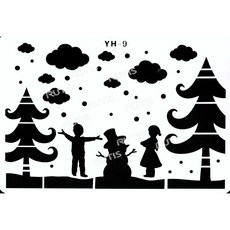 A40-0223 蝶古巴特 DIY 簍空模板 塗鴉 繪畫版, 1個