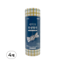 세이브 한장씩 빨아쓰는 주방 롤행주 베이지 245 x 300mm, 4개, 35개입
