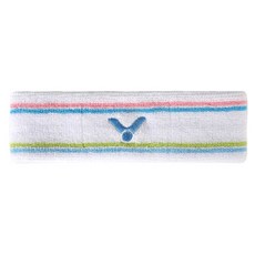 VICTOR 條紋毛巾運動頭帶 C-2083 A/F, 1個, C-2083 A 白