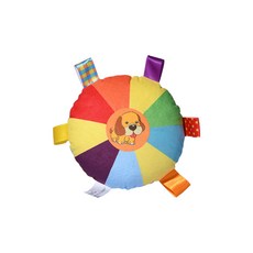 狗狗玩具球 響鈴 彩色緞帶標籤 柔軟材質 寵物互動玩具, 小狗圖案, 1個