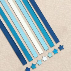 540 시트 종이 접기 별 Strips27 색상 접는 다채로운 양면 럭키 스타 DIY 핸드 아트 홈 장식 만들기 213780, blue series 540 shee