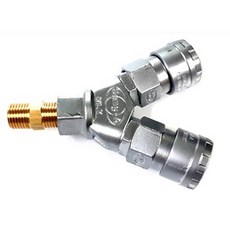 한신 저소음 컴프레샤용 카플러 (1구 2구 3구) 교체용, 2구카플러(닛블연결), 1개