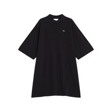 메종키츠네 폴로 넥 코튼 미니 드레스