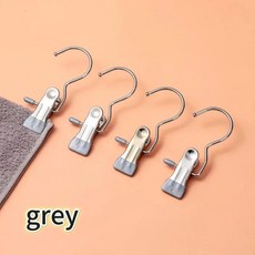 빨래집게 휴대용 옷걸이 클립 바지 양말 보관, 1개, 7. grey