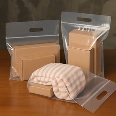 좋은포장 손잡이 지퍼백 지퍼 쇼핑백, 150개, 700ml, 스탠드형(15x17)