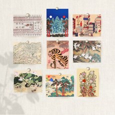 북키스 한국화 카드 원본비율 원본컬러 엽서 한국 전통 굿즈, 1개, 7. 백학도