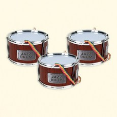 [캐스비] 맑은소리 마칭드럼/중 3개(1244set) 유아 음악완구 두드리기장난감