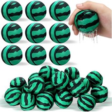 Vertintong 24팩 재사용 가능한 워터 볼 수영장 과일 파티 선물 5.1cm(2인치) 미니 당구공 벌크 물 싸움 활동 흡수성 장난감 아동용 해변 용품102384, 수박 파티