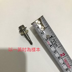 六角頭自攻牙螺絲 12# 鐵工 #410白鐵 浪板螺絲 鑽尾螺絲, 1個, 2-1/2"英吋