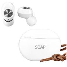앱코 BEATONIC 블루투스 이어폰, SOAP, 화이트