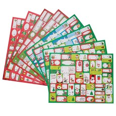 [ 940107 ] 홀리데이 크리스마스 접착 스티커 라벨 호일 포함 (100개), [ 940107 ] 홀리데이 크리스마스 접착 스티커 라