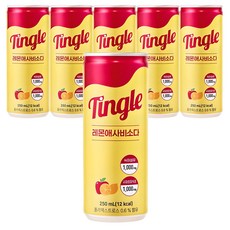 Tingle 檸檬蘋果醋蘇打, 6個, 250ml