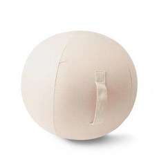 짐볼 의자 체어 임산부 볼 홈트 운동 밸런스 필라테스, 면직물+에어 펌프 베이지