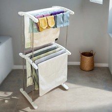 생활백과 실내용 미니건조대 2단, 화이트