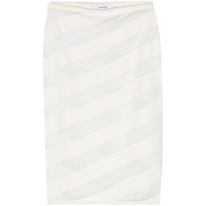 기마구아스 지브라 세미 시스루 패널 스커트