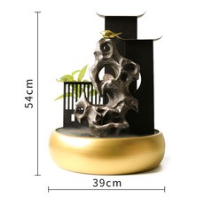 創意招財流水風水球擺件電視櫃辦公室桌面裝飾加濕器開業禮品, 山水花卉
