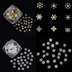 레진아트/금속파츠/눈꽃 눈설정모음세트/선택, 금색, 1개