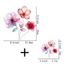 다리미 옷 데코스티커 의류 열 전사지 꽃 수채화시리즈(11종옵션), 2731, 1개