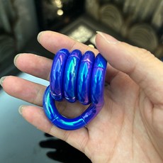 熱賣陶瓷系列扭扭樂寶石專注力訓練減壓神器小玩具tan解壓go, 陶瓷-紫魅藍, 1個