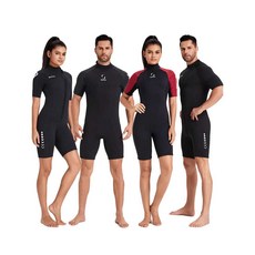 물에 뜨는 수영복 웻슈트 수상스키 다이빙 반소매, 2. 남성용/1.5mm -짙은 회색 M