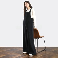 기모 점프슈트 임산부 봄 가을 겨울 점프수트 여성용 캐주얼 오버롤 코듀로이 플리스 팬츠