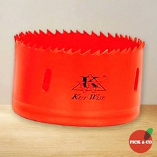 케이더블유 바이메탈홀쏘 73mm100mm 홀캇타 목재 플라스틱 철판, 92mm, 1개