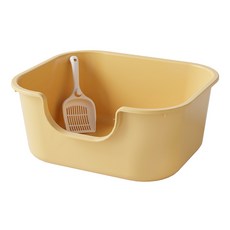 랜보어 고양이 소프트컬러 화장실 세트, 옐로우, 1세트