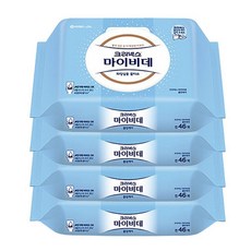 유한킴벌리 크리넥스 마이비데 화장실용 물티슈 캡형 46매 x 4개