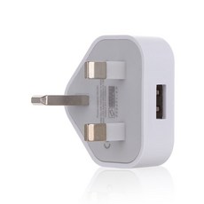 가정용 충전기 전원 5V 1A 플러그 USB 영국 어댑터, white, 02 white-2pcs
