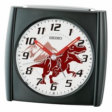 SEIKO QHE212KLH 똑딱 거리지 않는 T-Rex 침실 알람 시계 블랙 8.9cm(3.5인치)
