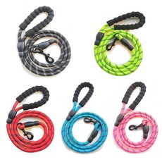 디앤에프컴퍼니 손이편한 컬러로프 리드줄 소형견 중형견 대형견 1.5m 1.75m, 레드, 1개