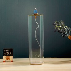 인센스 홀더 탈착식 유리 애쉬 캐처 포함 향 스틱 콘 버너 역류 거치대 2 in 1, square, 1개