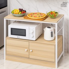 JS리빙 주방 보조 테이블 조리대 800 원목 키친 다용도 수납 정리함 원룸 미니 아일랜드 식탁 부엌 정리대 선반 인테리어 수납장 렌지대 밥솥 다이 @MD-04515DELISE79