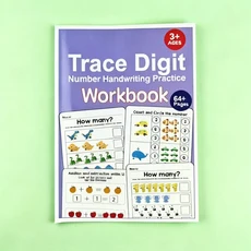 숫자 추적 덧셈 및 연습지가 포함된 인터랙티브 유치원 수학 워크북 - 조기 활동, 01 zi-1pc