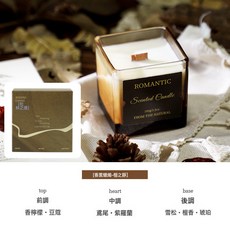 DIU 木質香薰蠟燭禮盒復古香氛套裝高級感香薰精油古風咖啡香薰伴手禮, 祕林之境木芯蠟燭/檀之靜:如圖, 1個, 1L