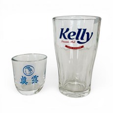 진로 켈리 소주잔 맥주잔 유리 술잔세트 4개입 홈파티 영업용, 1세트