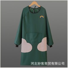 廚房家用防水防油圍裙定製新款做飯耐髒圍腰女工作服家務罩衣批發