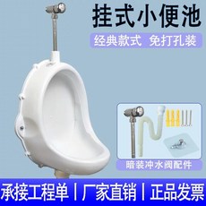 남자소변기 교체 설치 화이트 배수 소변기 플라스틱, Q. 클래식 모델 흰색 숨겨진 밸브 패키지