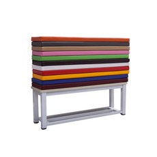 벤치 긴의자 쿠션 매트 긴방석 등받이 두꺼운 소파쿠션 PU 가죽, 화이트